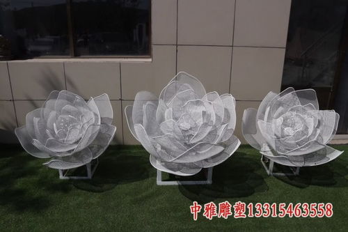广场不锈钢荷花景观雕塑现代园林雕塑 校园金属荷花雕塑制作厂家