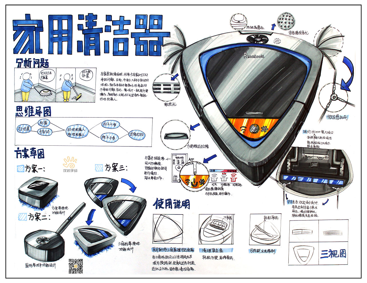 2017工业设计产品手绘考研快题优秀模版